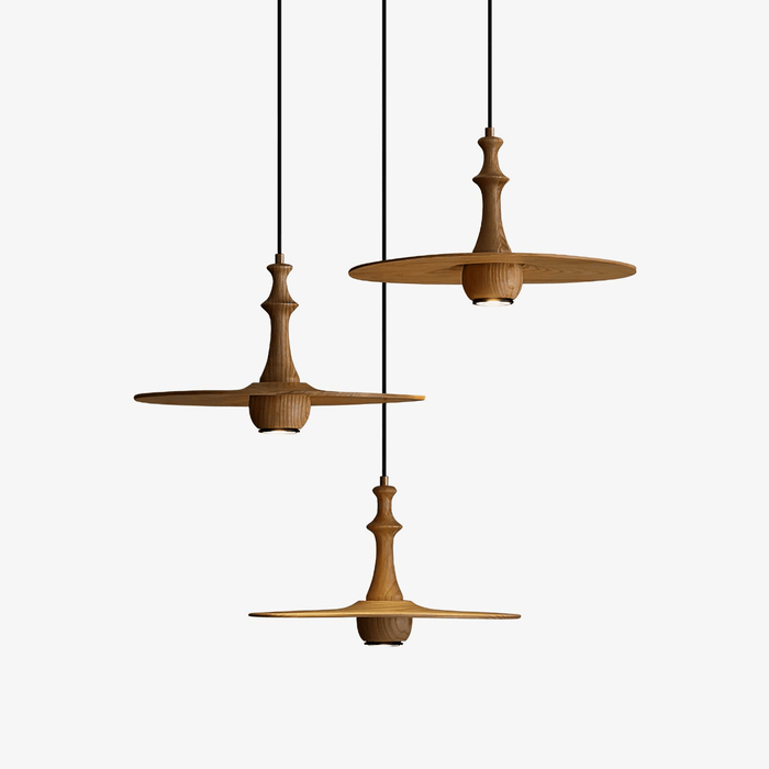 Wooden Spin Pendant Light Vakkerlight