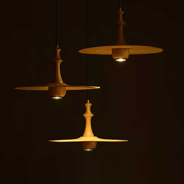 Wooden Spin Pendant Light Vakkerlight