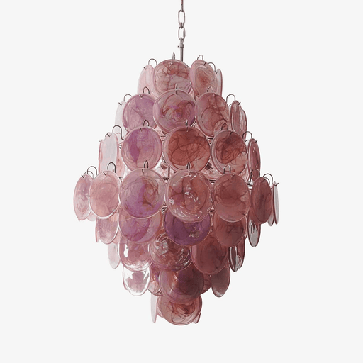 Rosa Glass Chandelier Vakkerlight