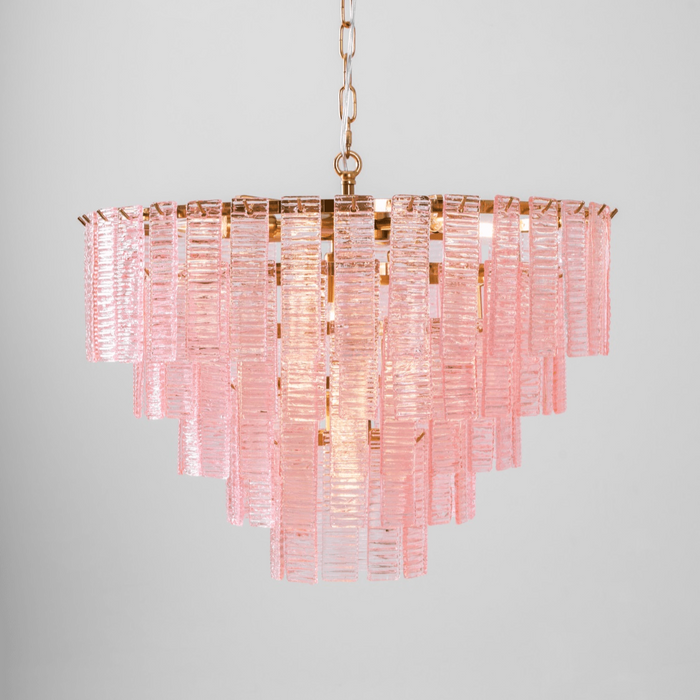 Opalora Pink Glass Chandelier Vakkerlight
