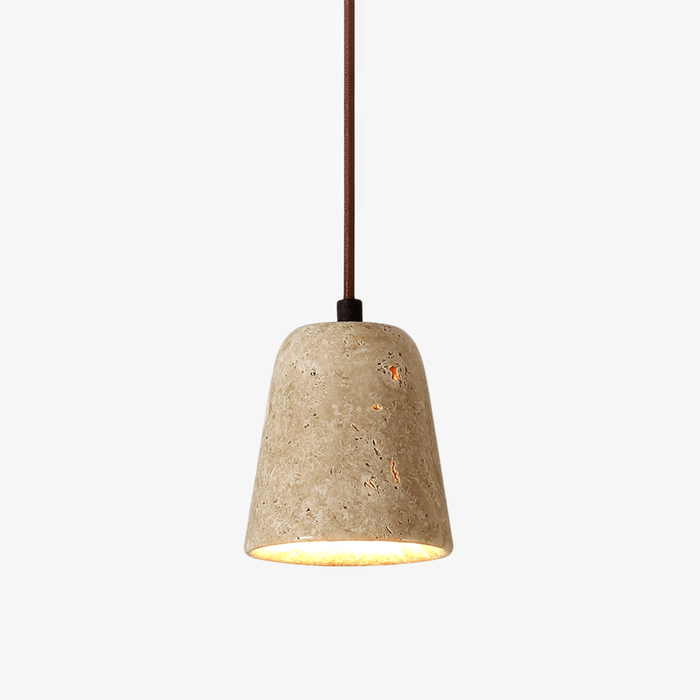 Earthy Travertine Cone Pendant Light Vakkerlight