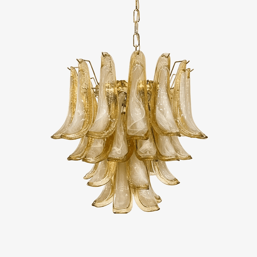 Amber Glass Petals Chandelier Vakkerlight