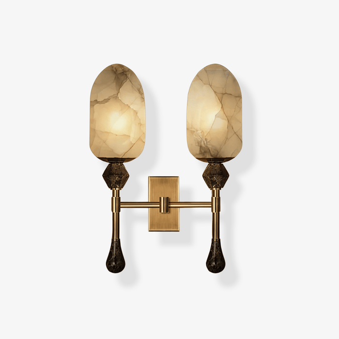 Alabaster Obelisk Double Alabaster Sconce Vakkerlight