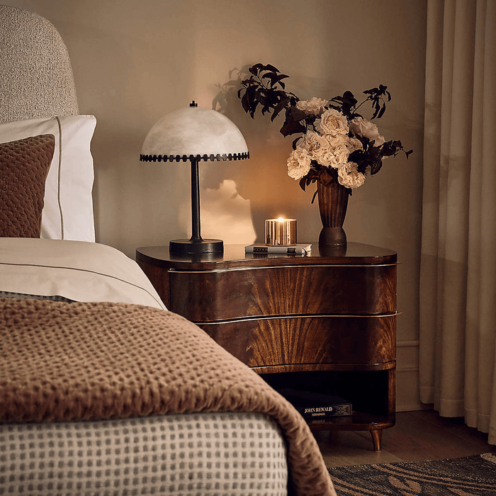 Lunarra Dome Alabaster Table Lamp Vakkerlight