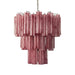 Pink Glass Tubes Chandelier Vakkerlight