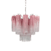 Pink Glass Tubes Chandelier Vakkerlight