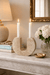 Rowan Yellow Travertine Candle Holder Vakkerlight