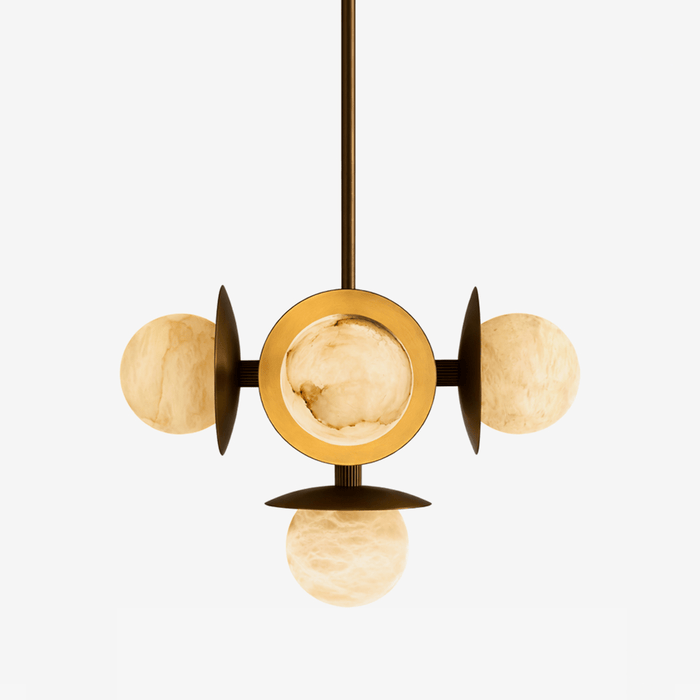 Snowflake Alabaster Orb Chandelier Vakkerlight