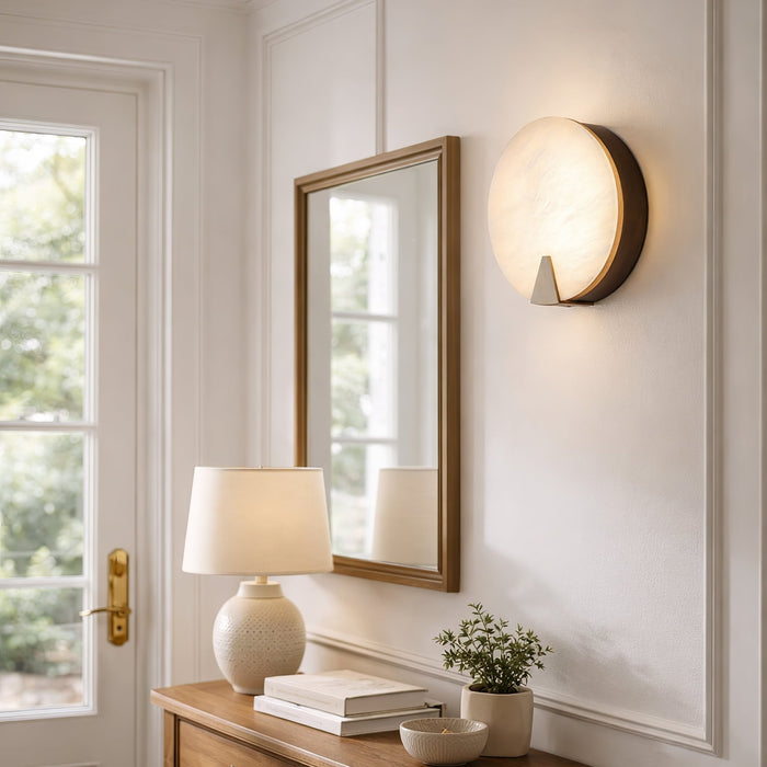 Solaris Halo Alabaster Wall Light Vakkerlight