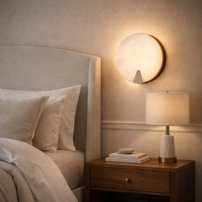 Solaris Halo Alabaster Wall Light Vakkerlight