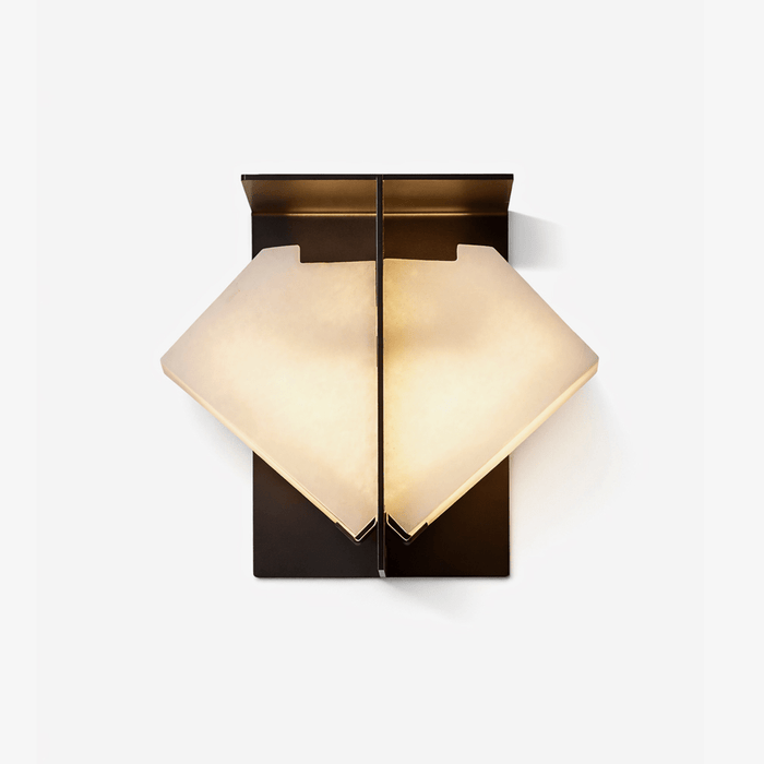 Folded Halo Alabaster Wall Sconce Vakkerlight
