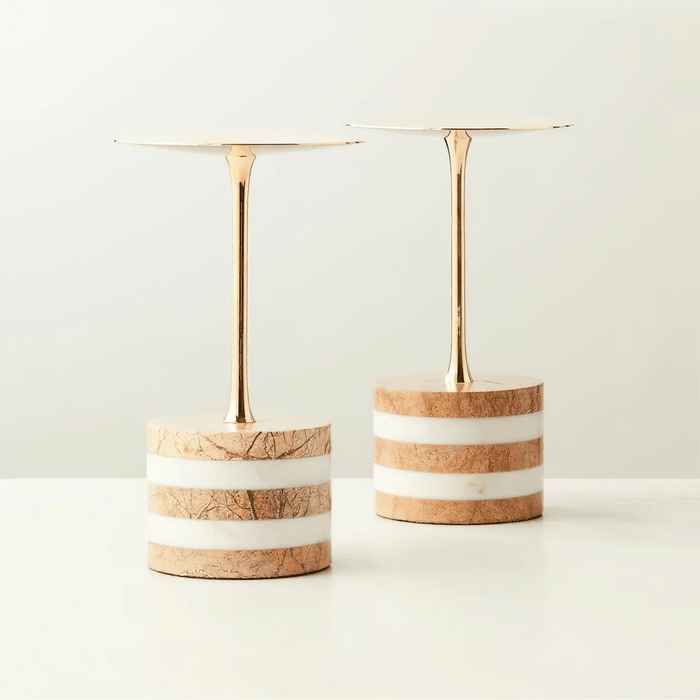 Strata Rise Marble Candle Holder Vakkerlight