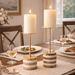 Strata Rise Marble Candle Holder Vakkerlight
