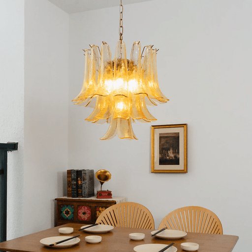 Amber Cascade Glass Chandelier Vakkerlight