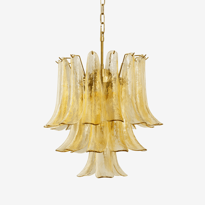 Amber Cascade Glass Chandelier Vakkerlight