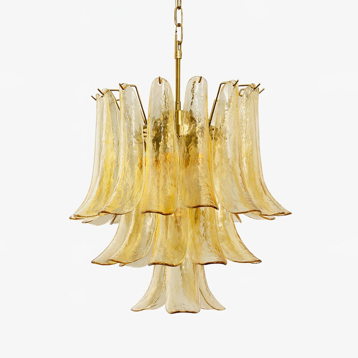 Amber Cascade Glass Chandelier Vakkerlight
