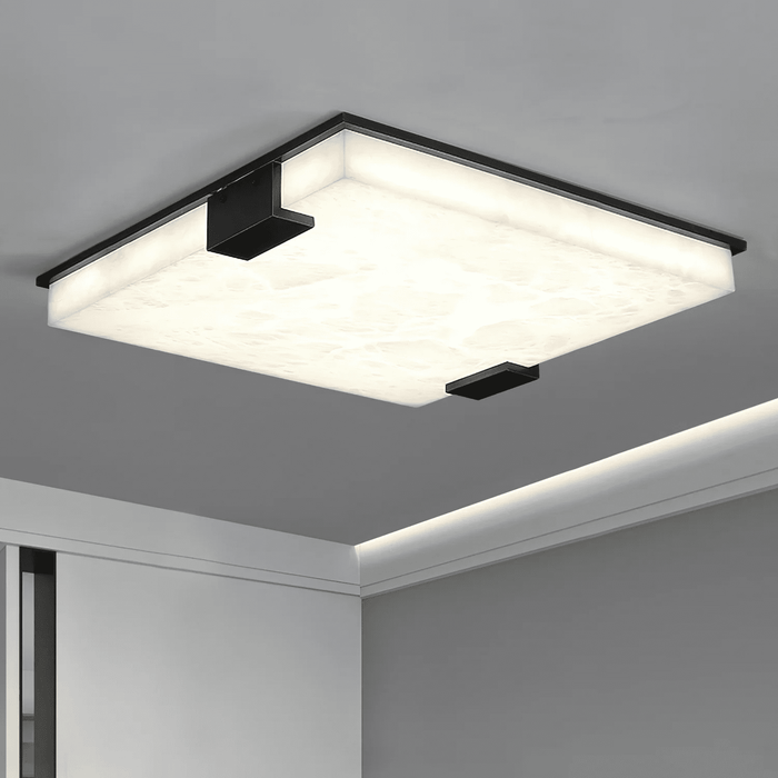 Square Alabaster Ceiling Lamp Vakkerlight
