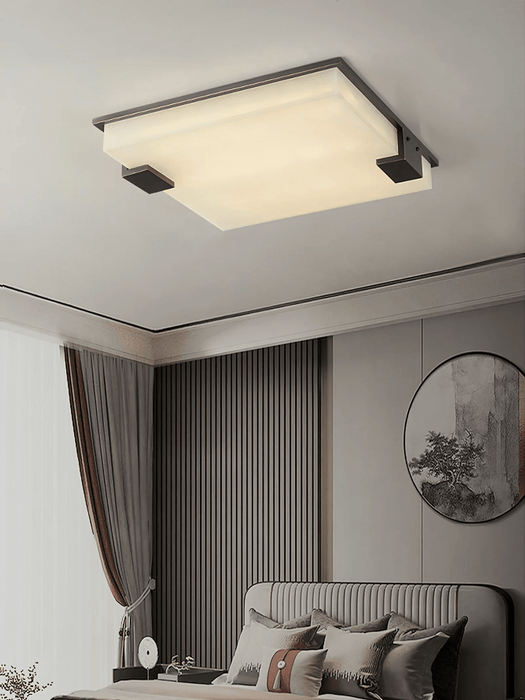 Square Alabaster Ceiling Lamp Vakkerlight