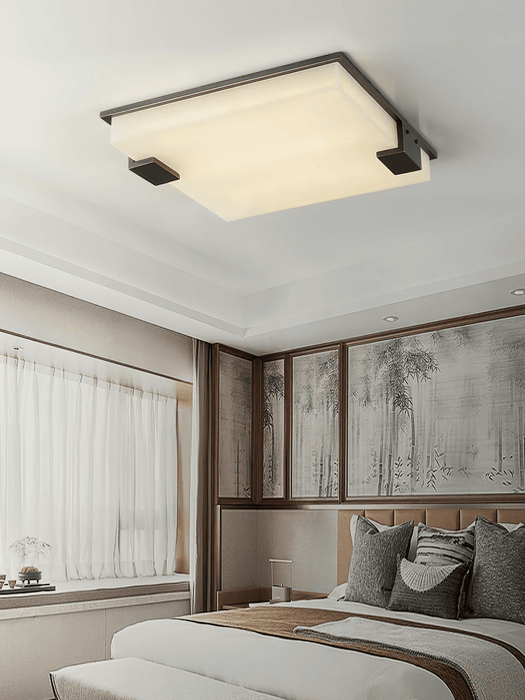Square Alabaster Ceiling Lamp Vakkerlight