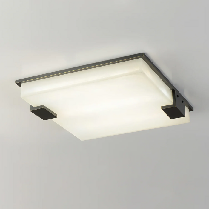 Square Alabaster Ceiling Lamp Vakkerlight