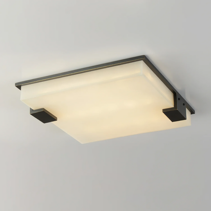 Square Alabaster Ceiling Lamp Vakkerlight