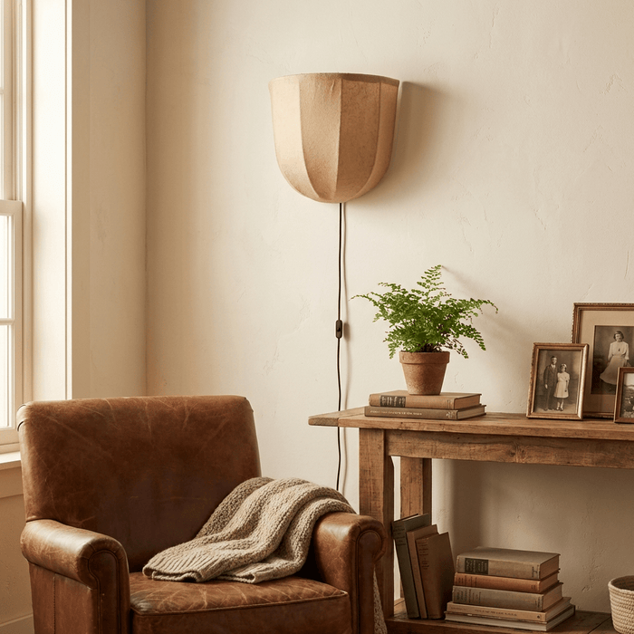 Sienna Linen Plug-in Wall Sconce Vakkerlight