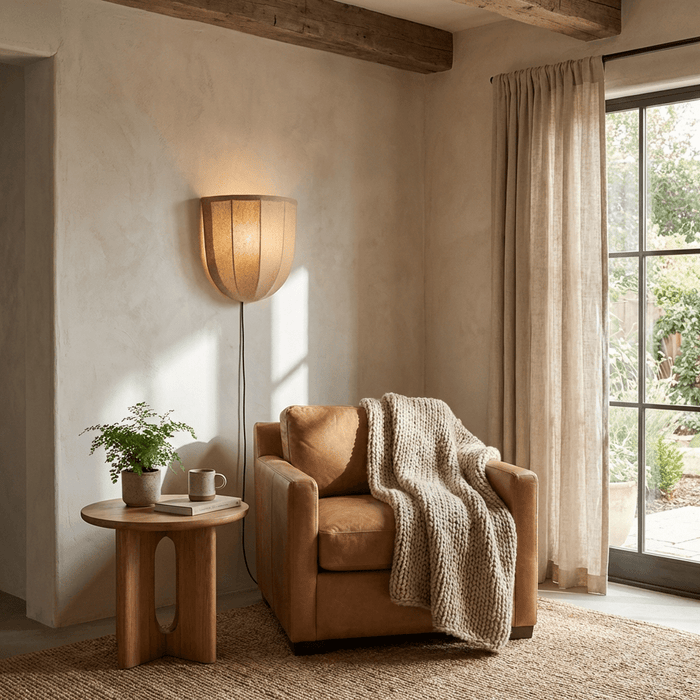 Sienna Linen Plug-in Wall Sconce Vakkerlight