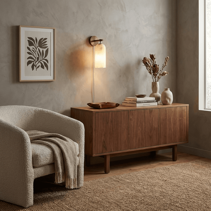 Pillar Alabaster Plug-in Wall Sconce Vakkerlight