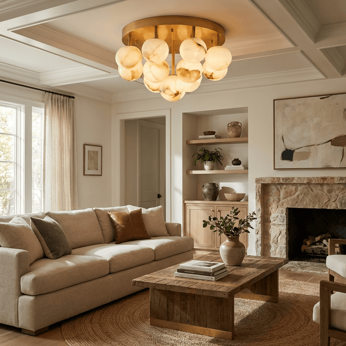Aurelia Alabaster Globe Ceiling Light Vakkerlight