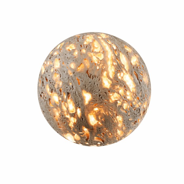Luma Vein Stone Sphere Wall Light Vakkerlight