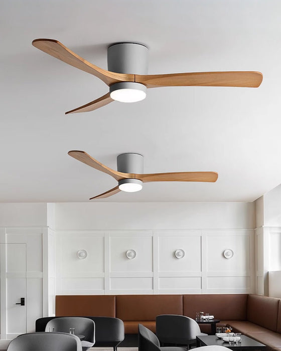 Nordic Wooden Ceiling Fan Light Vakkerlight