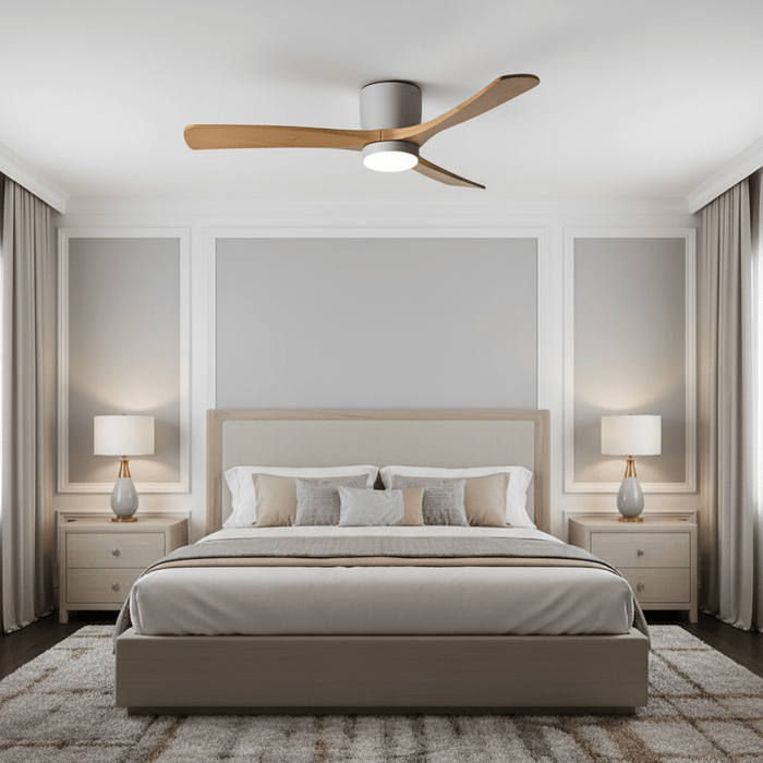 Nordic Wooden Ceiling Fan Light Vakkerlight