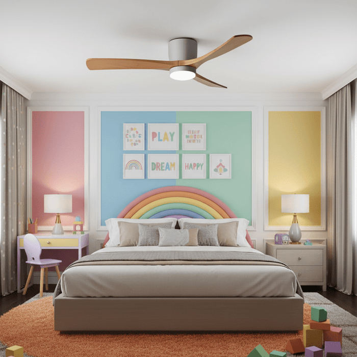 Nordic Wooden Ceiling Fan Light Vakkerlight