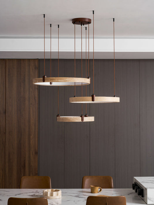 Celestial Orbit Travertine Chandelier Simprolos