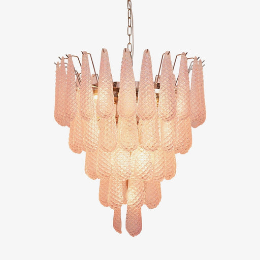 Pink Glass Dewdrop Chandelier Vakkerlight