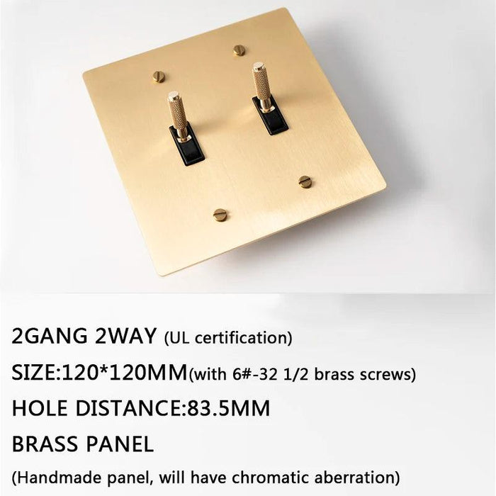 Brass Toggle Switch (1 to 4 Gang) - Simprolos