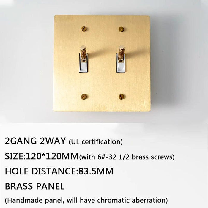 Brass Toggle Switch (1 to 4 Gang) - Simprolos