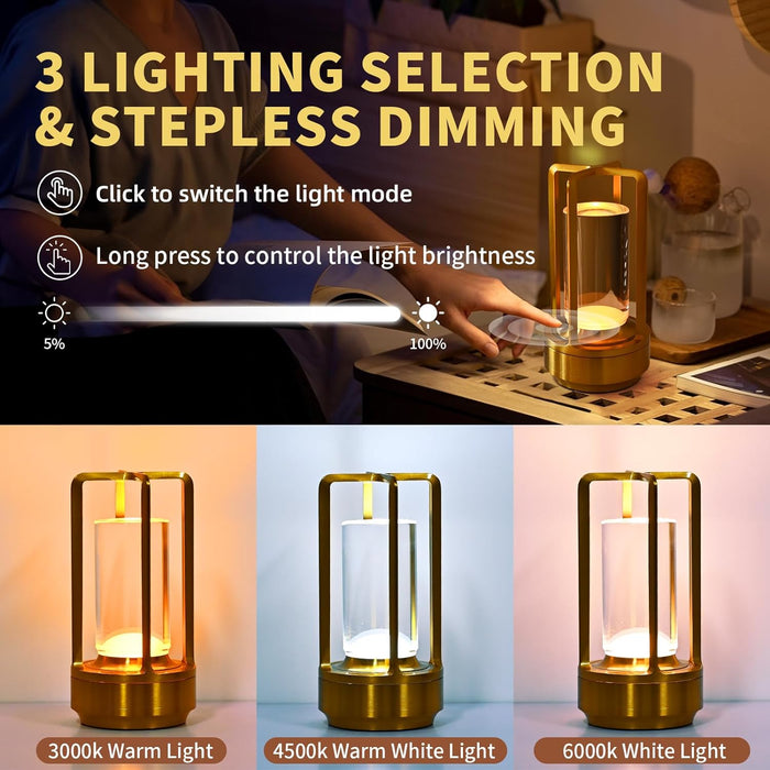 Simprolos Crystal Lantern Lamp