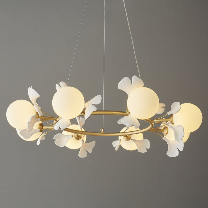 Gingko Orb Chandelier Simprolos