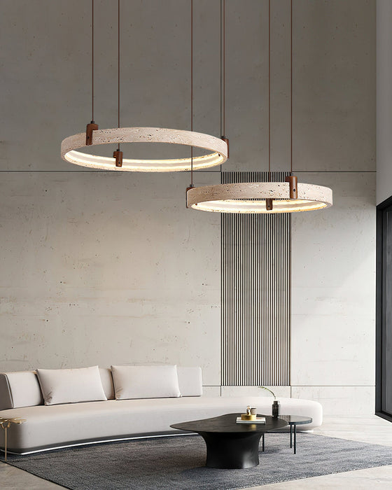 Celestial Orbit Travertine Chandelier Simprolos