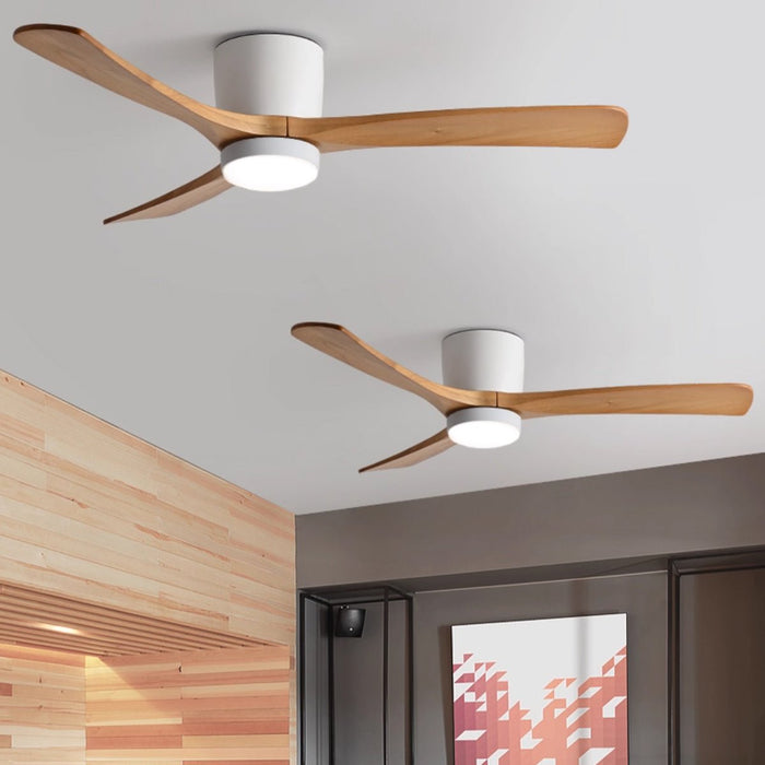 Nordic Wooden Ceiling Fan Light Vakkerlight