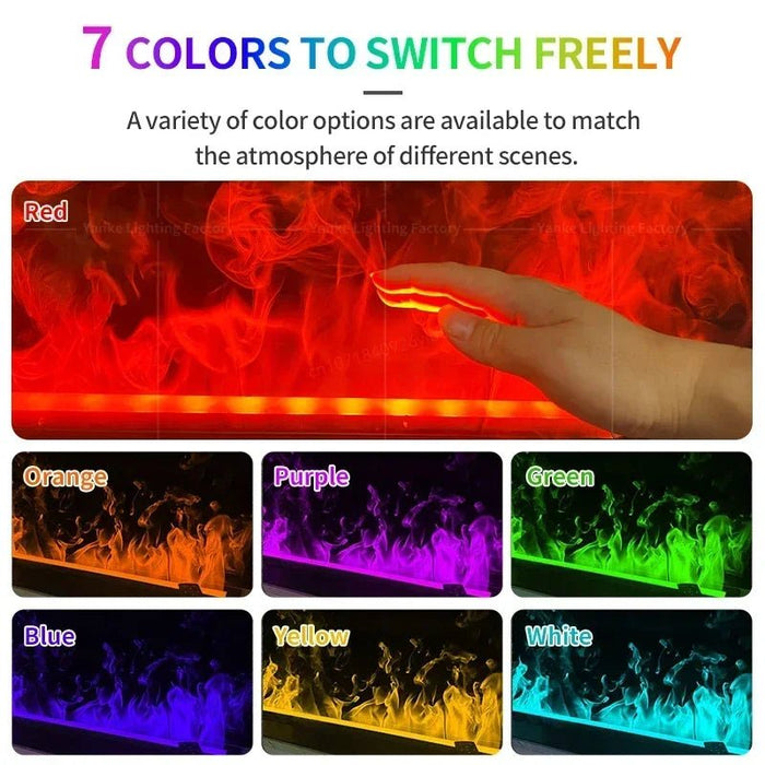 3D Atomized Fireplace Water Electric Fireplace 3D Mist Fireplace Embedded Realistic Mist Flame Remote Control APP Interior Decoration Steam Fireplace - Simprolos