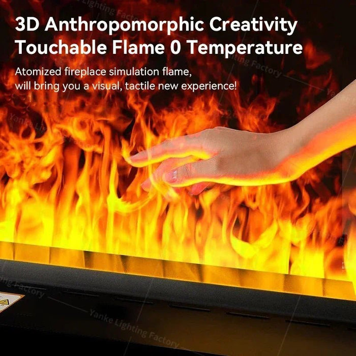 3D Atomized Fireplace Water Electric Fireplace 3D Mist Fireplace Embedded Realistic Mist Flame Remote Control APP Interior Decoration Steam Fireplace - Simprolos