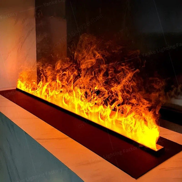 3D Atomized Fireplace Water Electric Fireplace 3D Mist Fireplace Embedded Realistic Mist Flame Remote Control APP Interior Decoration Steam Fireplace - Simprolos