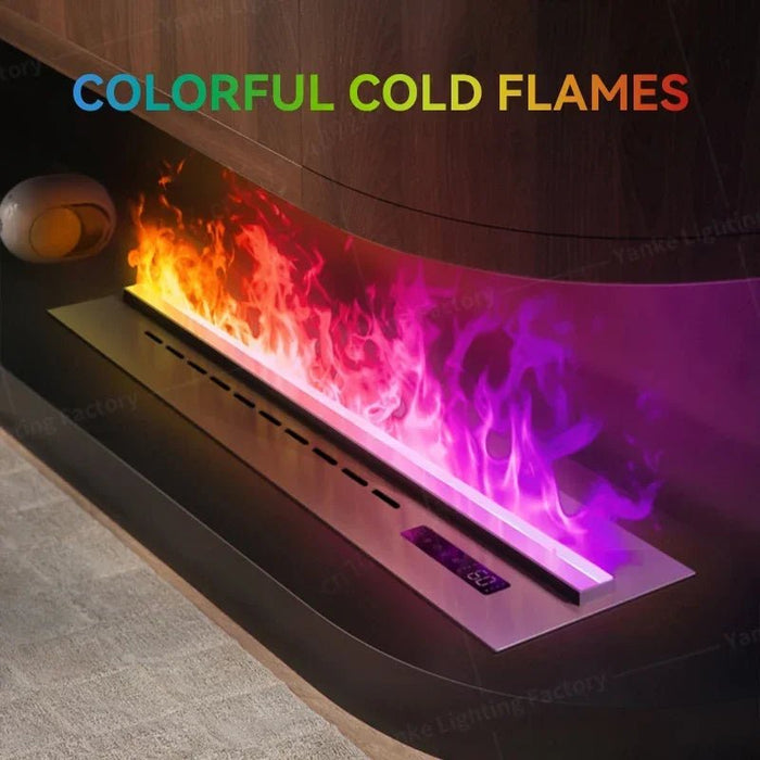 3D Atomized Fireplace Water Electric Fireplace 3D Mist Fireplace Embedded Realistic Mist Flame Remote Control APP Interior Decoration Steam Fireplace - Simprolos