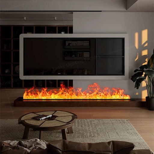 3D Atomized Fireplace Water Electric Fireplace 3D Mist Fireplace Embedded Realistic Mist Flame Remote Control APP Interior Decoration Steam Fireplace - Simprolos