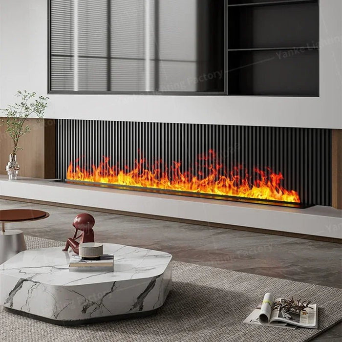 3D Atomized Fireplace Water Electric Fireplace 3D Mist Fireplace Embedded Realistic Mist Flame Remote Control APP Interior Decoration Steam Fireplace - Simprolos