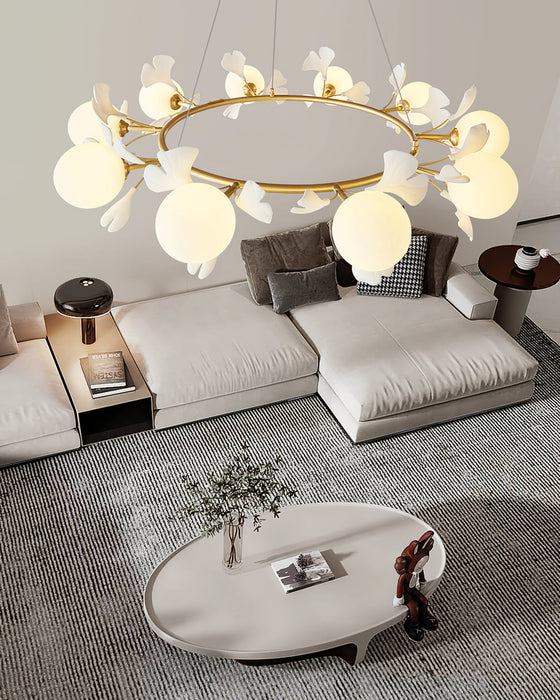 Gingko Orb Chandelier Simprolos