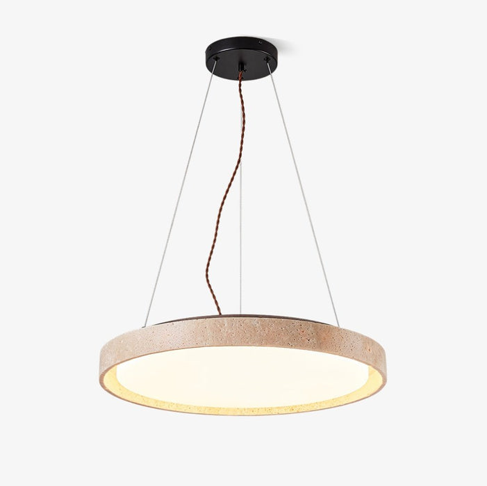 Travertine Circle Led Pendant Light Simprolos