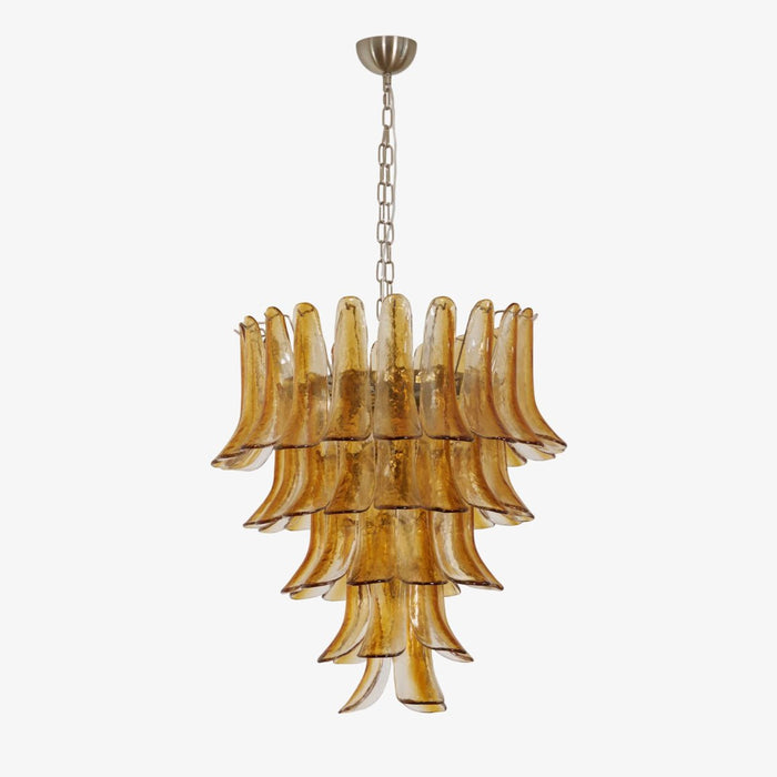 Glass Amber Lily Chandelier Vakkerlight